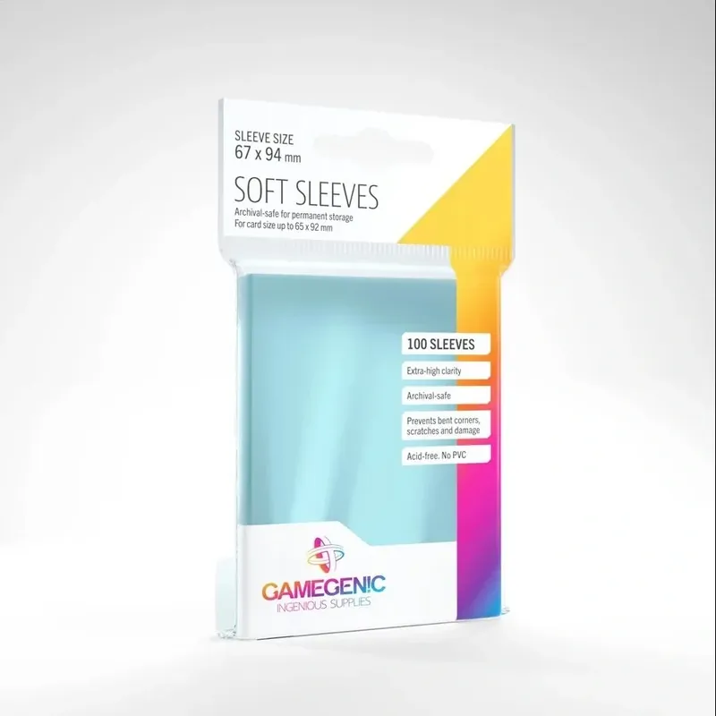 (67x94 mm) Gamegenic - Soft Sleeves - Clear (100 Sleeves) | Kanonpris